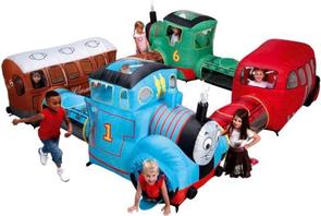 Come join Thomas, Bertie, Percy & Clarabel for a fun adventure! Perfect for children under 8 years, they can crawl through the carriages of our friends and keep cool with the air blowing throughout, which is ideal for outdoor parties in the summer months.