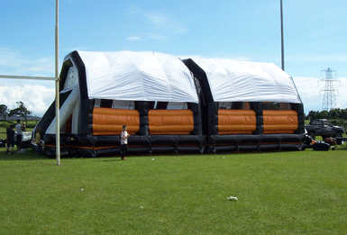This impressive beast of a bouncy castle offers 8 different exciting games! With detachable parts, you can customise this inflatable to introduce new games such as Human Table Football, 5-a-side Football, Gladiator duel and more! This inflatable is ideal for corporate events as it caters for large groups and can be completely sheltered from the elements. Of course this is not only a corporate bouncy castle, you can hire this all for yourself if you have the space! Suitable for all occasions and all ages. If you are limited on space, or you want this impressive inflatable to cater for a smaller party, we can offer you a half-section of the Arena Xtreme complete with 3 games and a base for unlimited bouncing at £250.