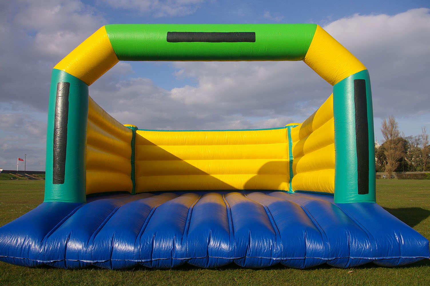 One of our larger standard bouncy castles, the Super Bouncy Castle like all of our others, is perfect for personalising with themed banners. Great for parties in halls, gardens, fetes and school fairs. Suitable for all ages.